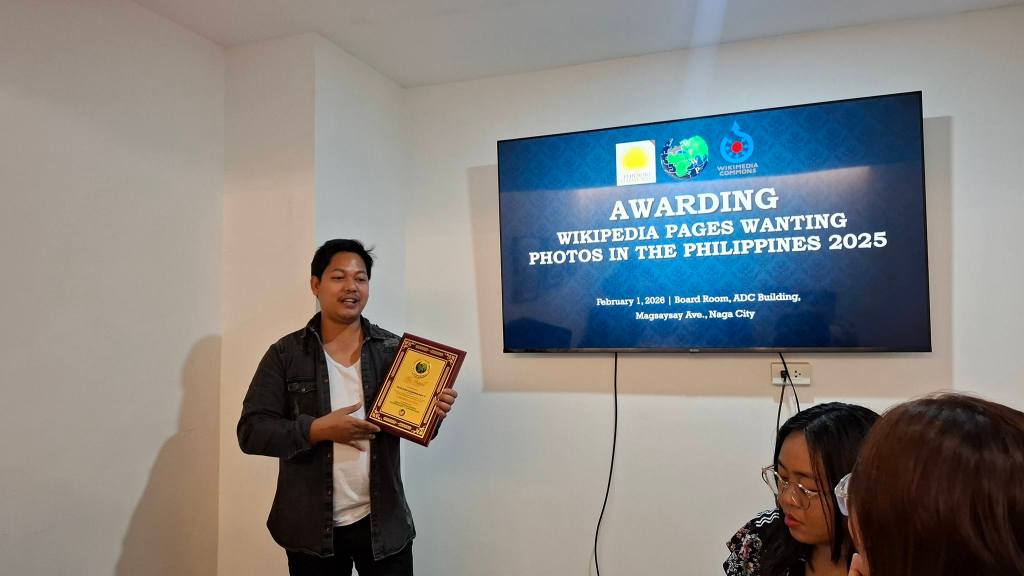 Wikipedia Pages Wanting Photos (WPWP) Philippines Campaign recognized